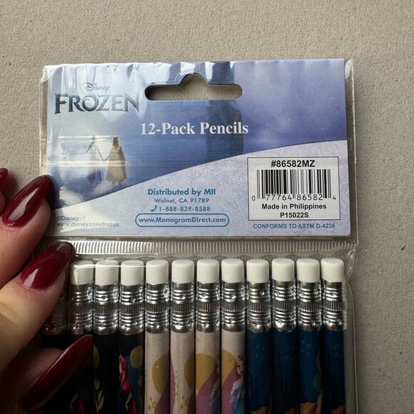 Frozen Disney Elsa Ana Olaf & Sven 12 Pack Pencils NEW - Picture 4 of 4